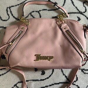 Juicy Couture Blush Pink Shoulder Bag with Gold Accents